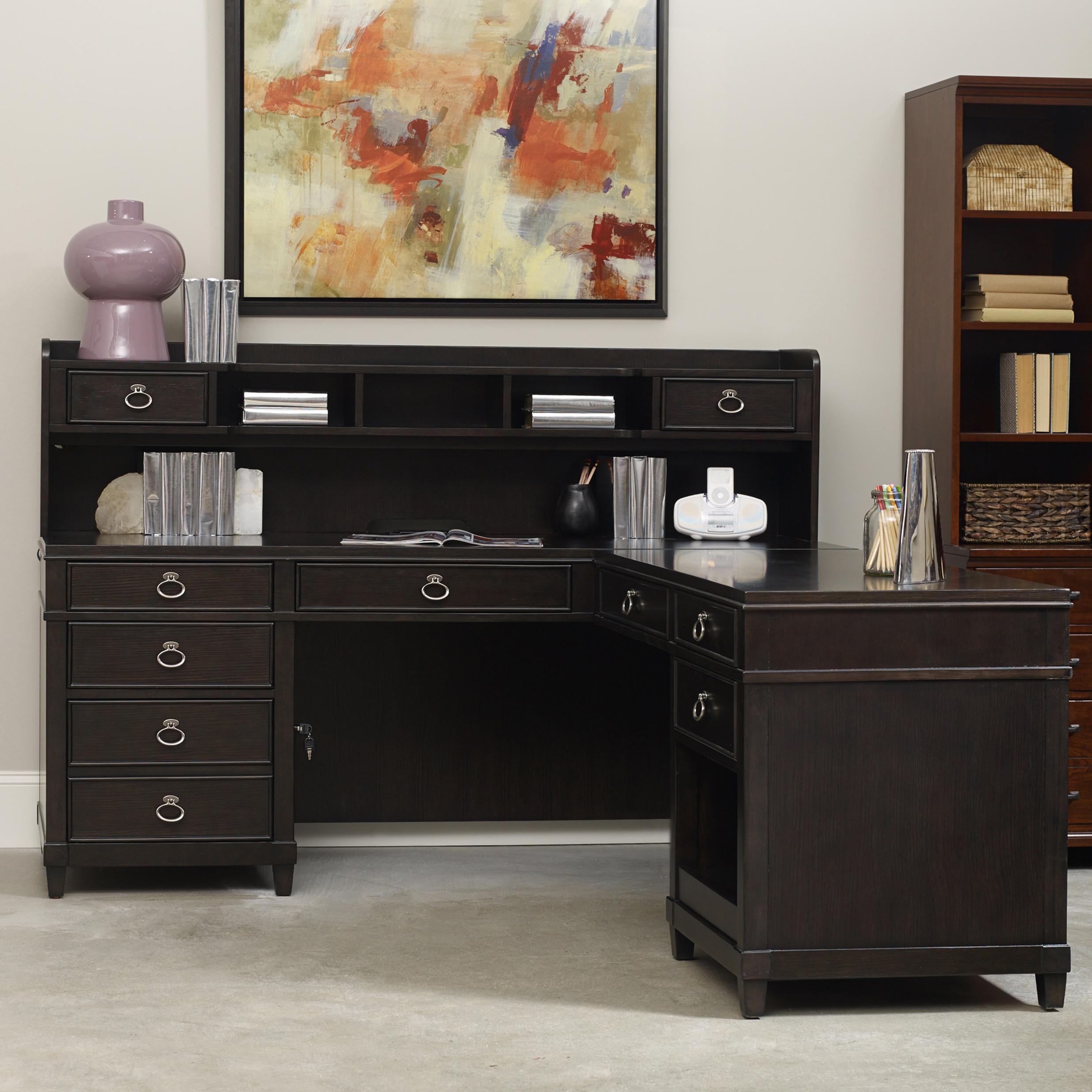 Hooker Furniture Kendrick L Desk with Hutch Stoney Creek Furniture
